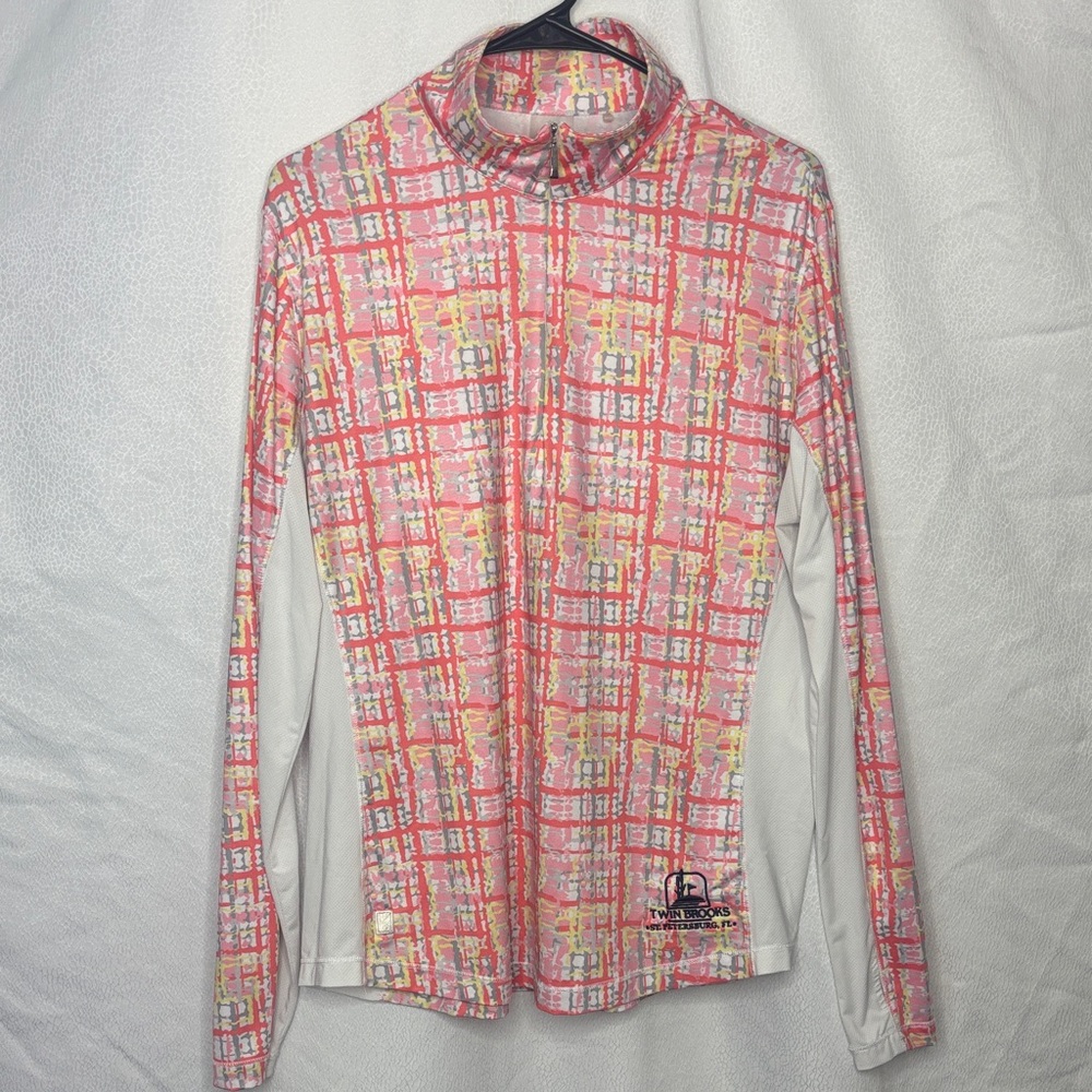 SPF 50 Golf Sun Shirt Womens Quarter Zip eKlipse Kate Lord XL